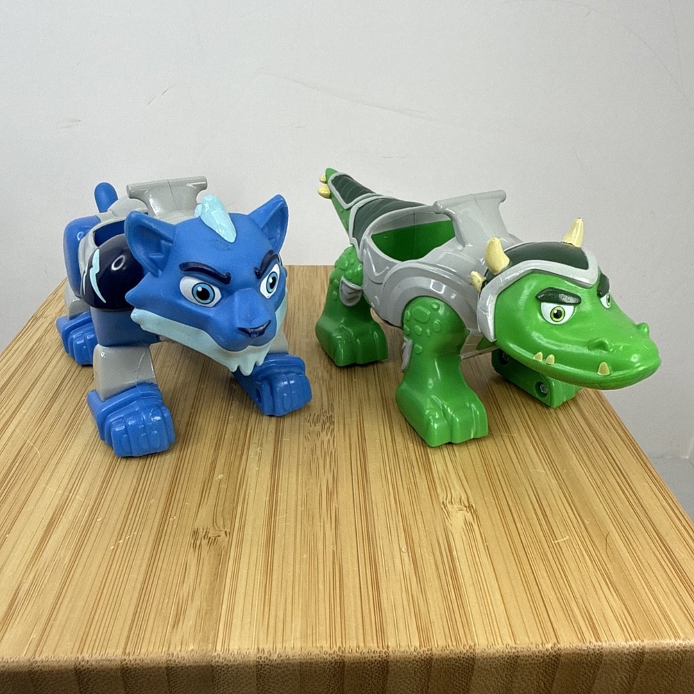 2pc PJ Masks Animal Power Gekko Lizard & Catboy Tiger Cat Push Vehicles Only Toy